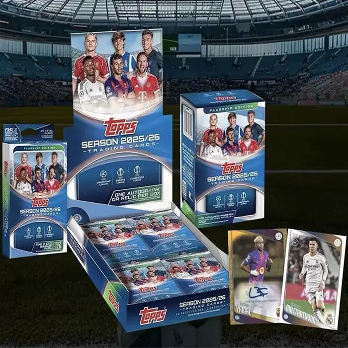 Collection de cartes Topps authentiques saison 2025-26 UCC Champions League European War UEFA Club Competition Football Flagship Series