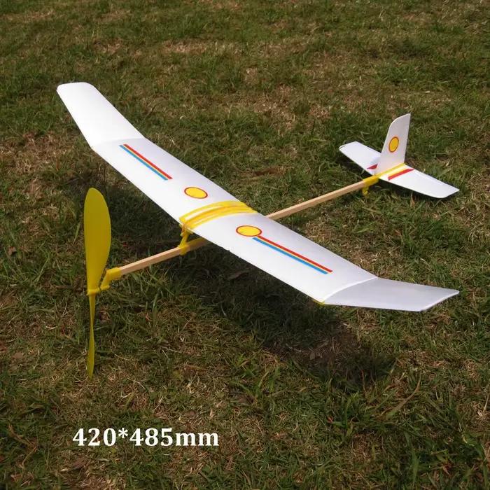 Nouveau Modèle de Planeur Léger Populaire 3 Styles Hélicoptère à Bande Élastique pour Compétition de Vol Étudiant en Extérieur