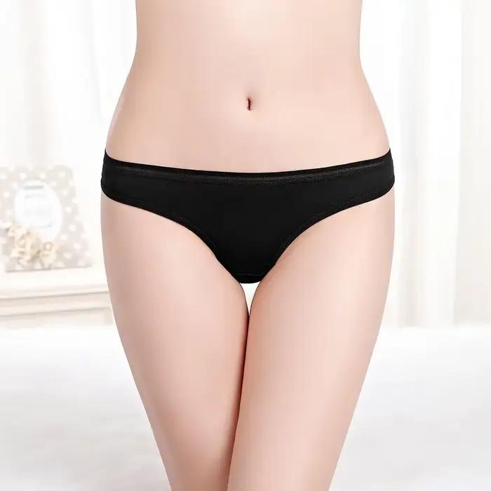 Strings et culottes en coton pour femmes, sous-vêtements sexy, lingerie féminine, lot de 5 pièces