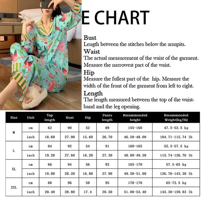 Pyjamas pour femmes au printemps et en été à manches longues, motifs de fleurs et d'oiseaux, haut de gamme, nouveau, luxueux, Sexy, confortable, décoration de maison