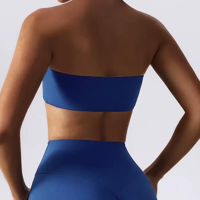 Soutien-gorge de sport femmes Fitness soutien-gorge intime sans bretelles Bustier Bandeau respirant enveloppé poitrine hauts de sport sous-vêtements de sport soutien-gorge de Yoga