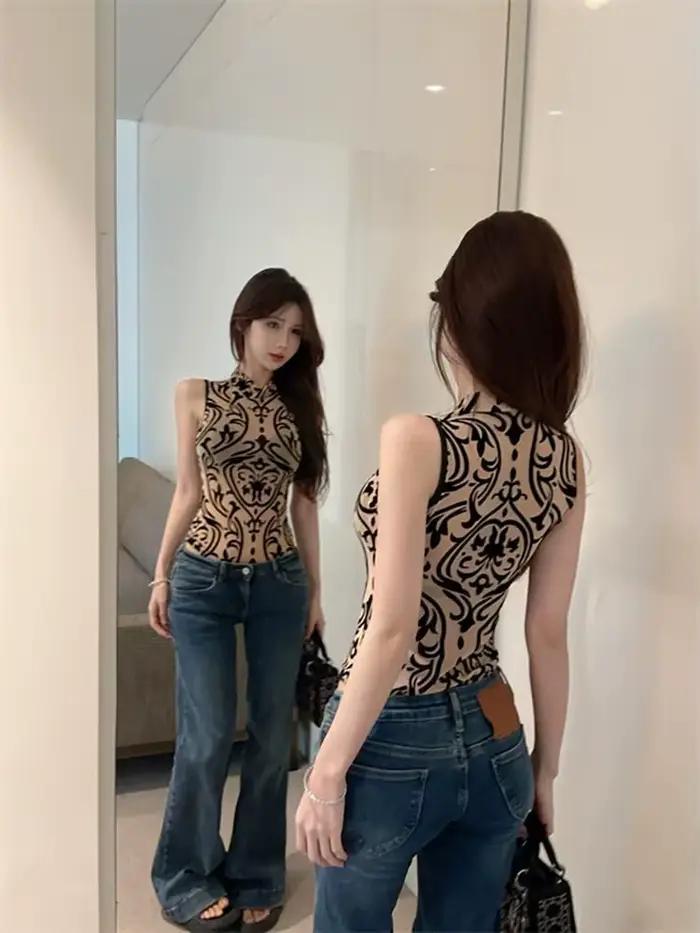 Body femme tendre dos nu à bretelles dos nu licou sans manches Spaghetti-strap coupe ajustée moulante plage été