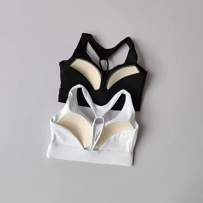 Soutien-gorge de sport haute performance pour femme, bretelles fines, dos nageur, maintien maximal, idéal pour la course, l'entraînement, la gym et le fitness