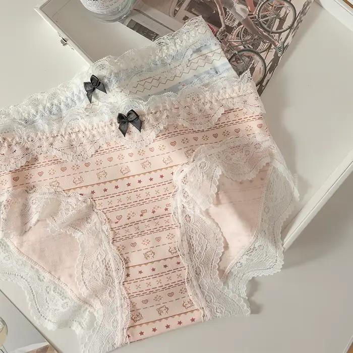 Culottes sans couture tendance pour femmes, micro-sous-vêtements, slips féminins, lingerie sexy en coton, ensemble de culottes triangulaires en dentelle pour femme
