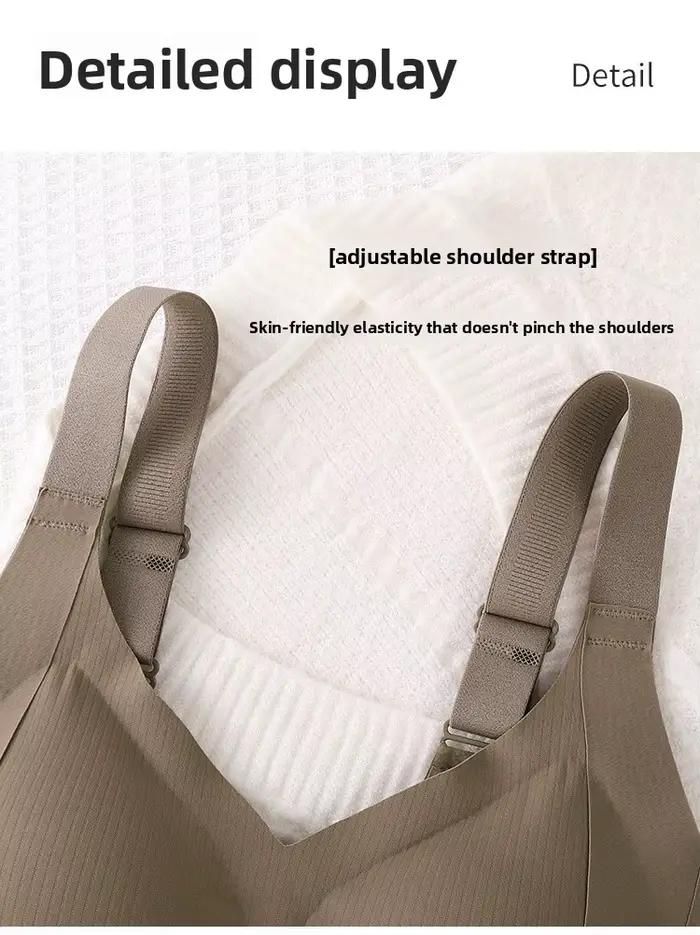 Soutien-gorge sans fil sans couture pour femme grande taille, effet push-up, avec maintien dorsal, réduction des bourrelets latéraux, fermeture dorsale, lingerie 2XL