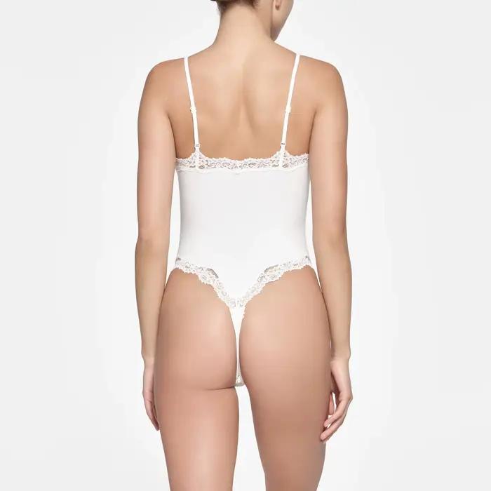 Costume de batterie en dentelle pour femmes, costume de batterie sexy, col carré, fibrCami, jambe haute, string, body, précieux, justaucorps en Y, sortie