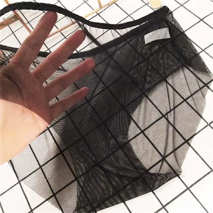 Culottes en maille souple pour femmes, 3 pièces, Lingerie érotique Sexy, slips transparents, sous-vêtements féminins