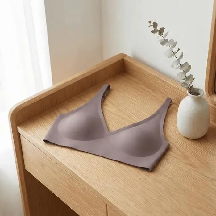 Soutien-gorge léopard sans couture ajusté, dos élégant, antichoc, décolleté en V profond, lingerie en dentelle pour femmes et jeunes filles