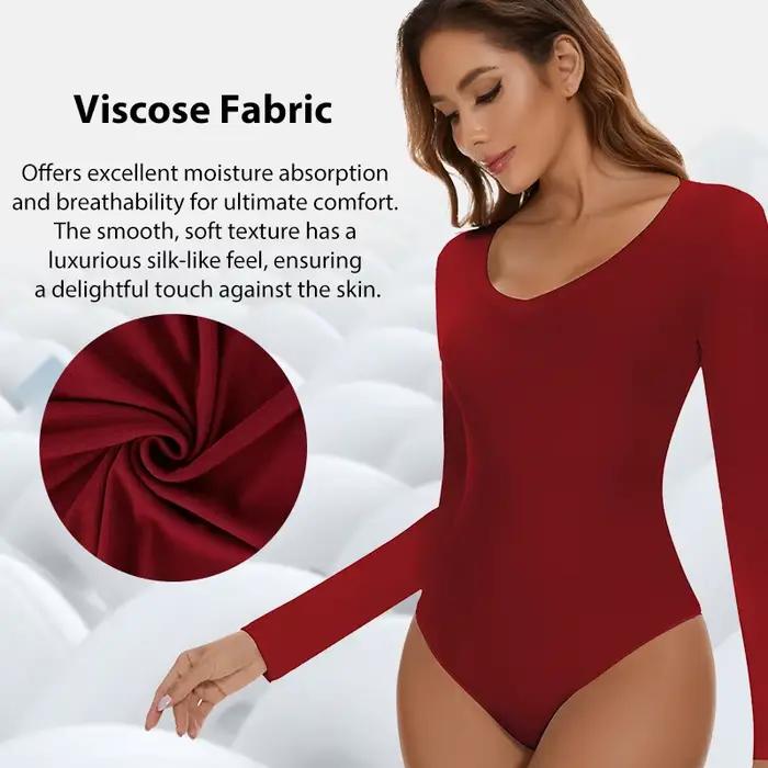 Body Sexy pour femmes, col en V, combinaison amincissante, manches longues, sous-vêtement thermique d'hiver, sans couture, couche de Base respirante