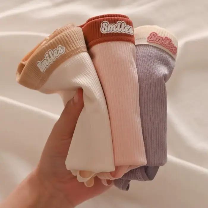Ensemble de culottes taille moyenne pour femmes, sous-vêtements avec lettres anglaises, slips d'étudiant mignons, Lingerie confortable, sous-vêtements avec lettres, 6 pièces