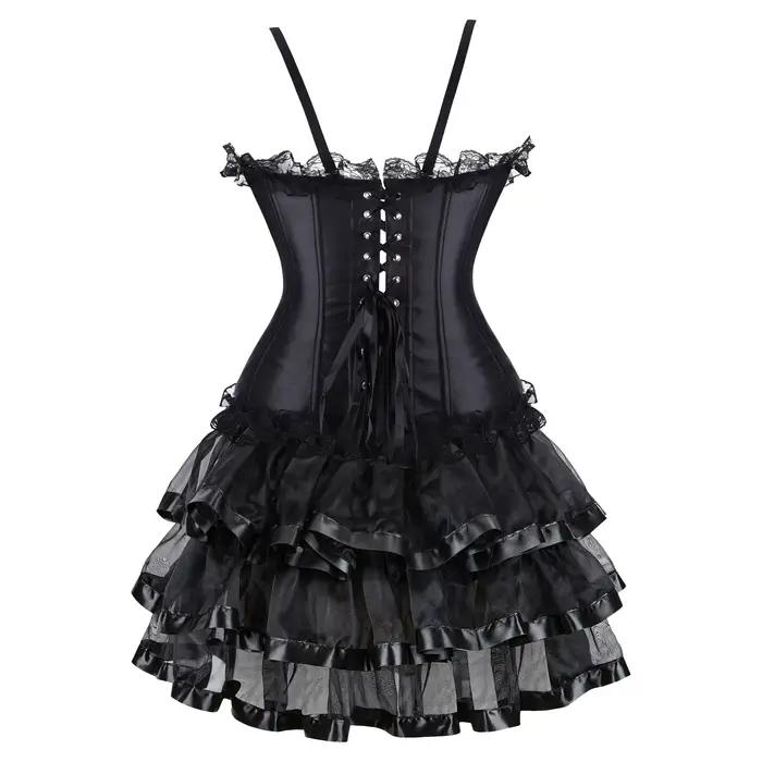 Dámské korzetové šaty, gotické bustier korzety s ramínky