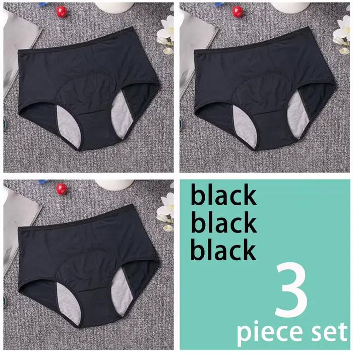 Culottes menstruelles pour femmes, sous-vêtements de période menstruelle grande taille, slips physiologiques imperméables pour filles + cadeau, 2-3-5 pièces