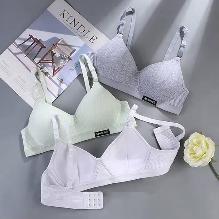 Fille formation soutiens-gorge sous-vêtements en coton boucle arrière conception Bralette adolescent complet respirant adolescent fille Sport hauts soutien-gorge