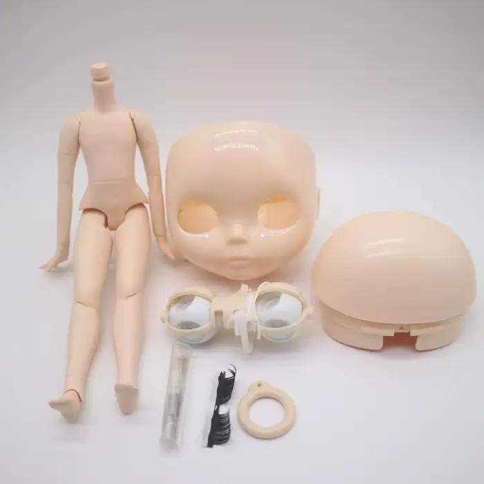 BJD mâle corps cheveux cuir chevelu et yeux pour bricolage personnalisation corps articulé sans maquillage bricolage-assemblage, accessoires