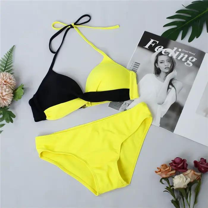 Maillot de bain brésilien sexy pour femmes, bikini push up, ensemble deux pièces, 2021
