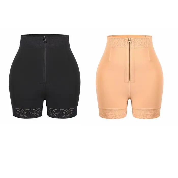 Lingerie gainante taille haute post-partum sans couture, amincissante, rehausseur de fesses, avec fermeture éclair frontale, pour le maintien de la taille post-partum