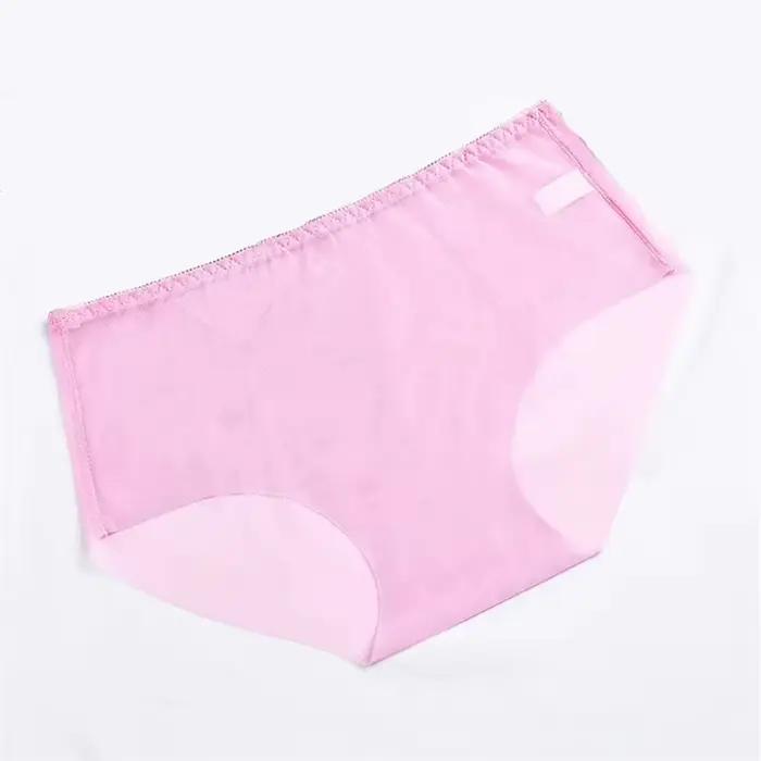 Culottes en maille souple pour femmes, 3 pièces, Lingerie érotique Sexy, slips transparents, sous-vêtements féminins