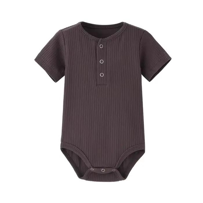 Barboteuse en tricot pour bébé garçon et fille, combinaison pyjama, vêtements de lit en deau, pour nouveau-né, été