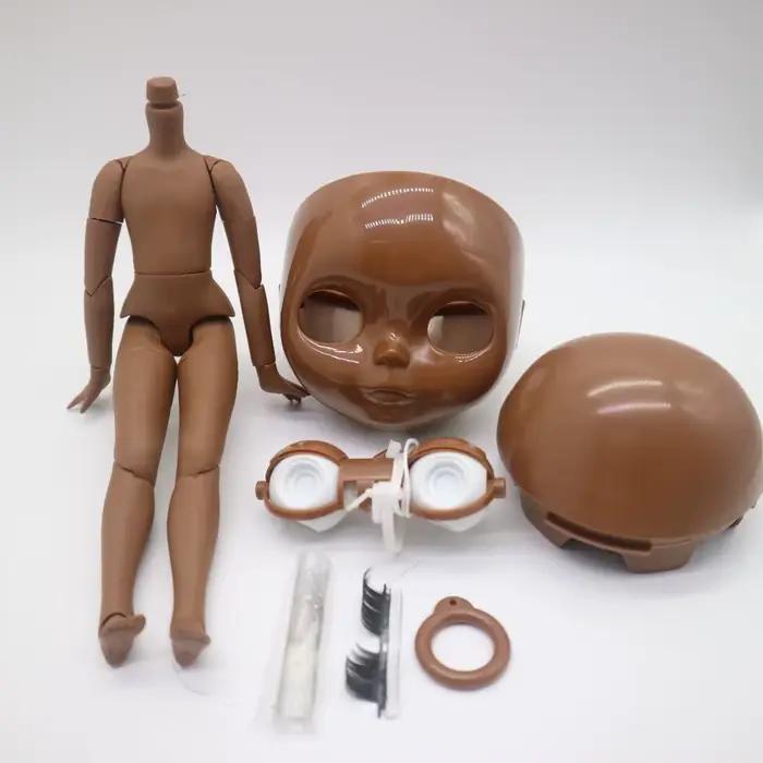 BJD mâle corps cheveux cuir chevelu et yeux pour bricolage personnalisation corps articulé sans maquillage bricolage-assemblage, accessoires
