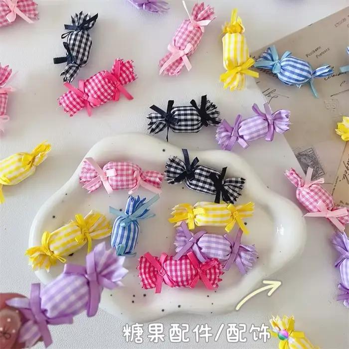 Barbe à papa remplie de tissu, bricolage, fille mignonne, vêtements faits à la main, cadre photo, épingles à cheveux, accessoires conseillers doux, 10 pièces