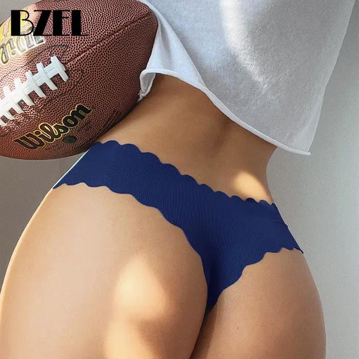 BZEL-Culotte légère et confortable élastique pour femme, tongs sexy à bords ondulés, mode féminine t-back tache sous-vêtement sans couture pour dames S-L