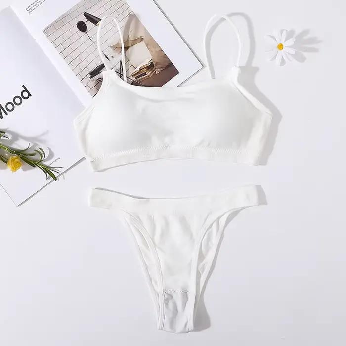 Ensemble de soutien-gorge sans couture pour femme, dos en U, string, lingerie sexy, culotte brésilienne, sous-vêtements de sport et de fitness, coussinets en Y pour femme