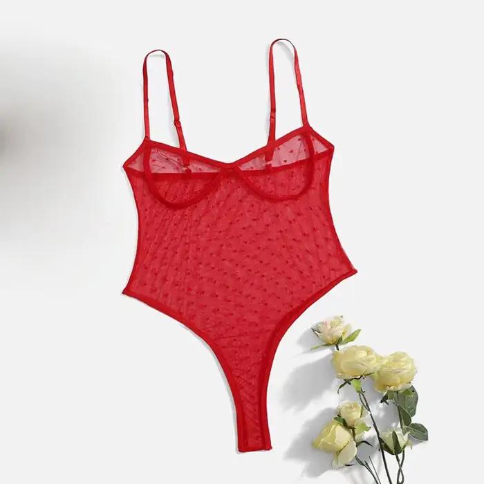 Ensemble sexy pour femmes dos nu filet de pêche nuisette lingerie transparente sophistiquée occasions spéciales