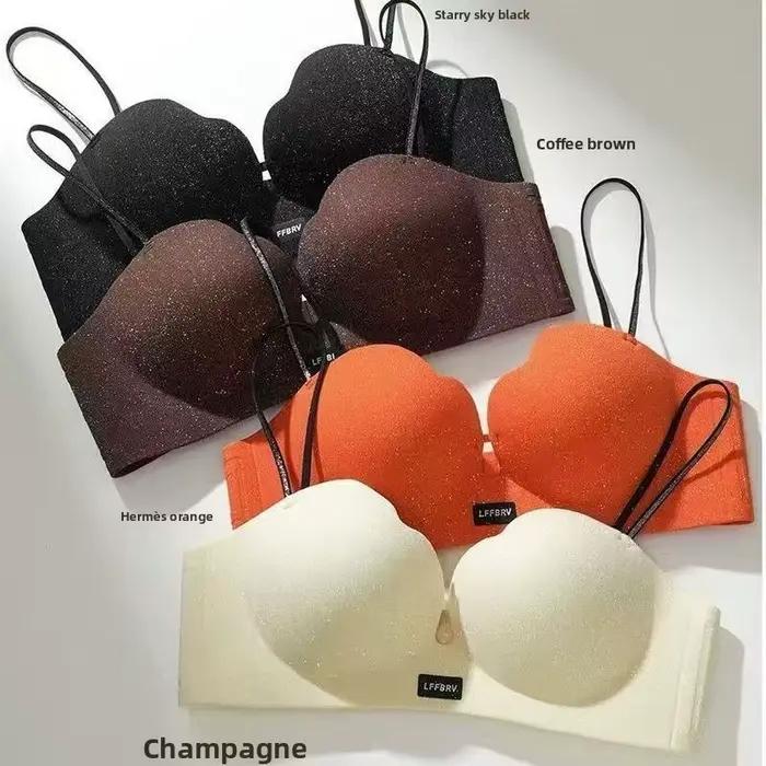 Soutien-gorge push-up pour petites poitrines, sans armatures, soutien doux, bretelles réglables, contrôle du volume latéral, lingerie quotidienne sculptante
