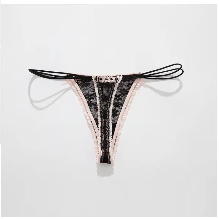 Culottes en dentelle à nœud, lingerie sexy pour femme, tenue quotidienne à la maison, strings unis, sous-vêtements pour femme, culottes taille basse respirantes, Трусы Женские