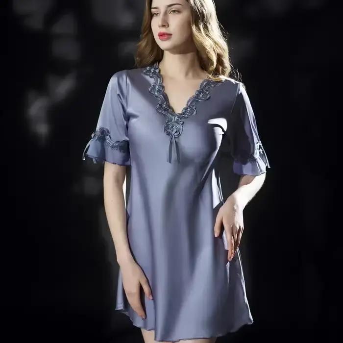 Chemise de nuit d'été pour femmes, vêtements de nuit pour femmes, chemise de nuit, lingerie sexy, vêtements d'intérieur pour femmes, nouvelle collection