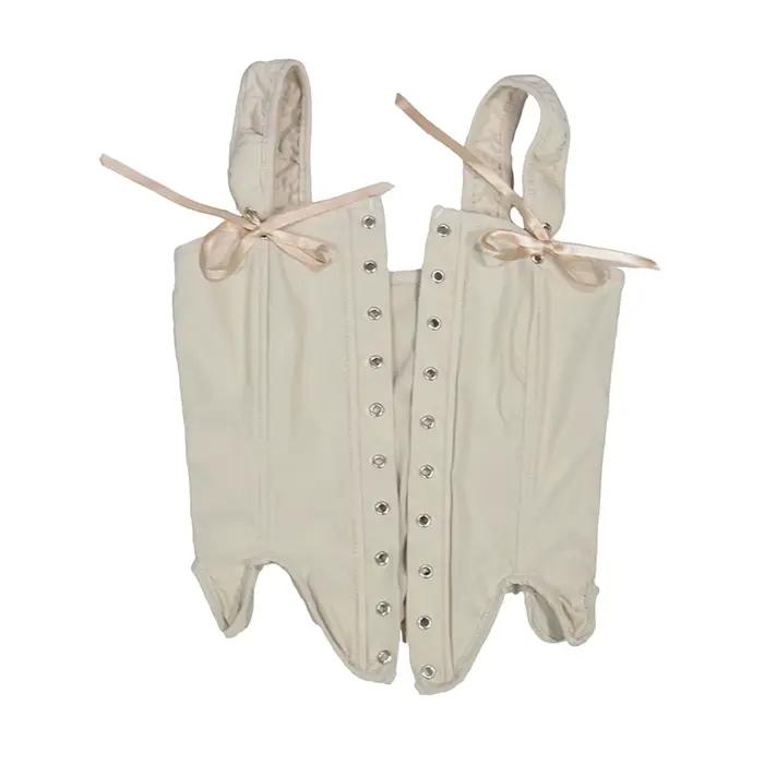 Corset Renaissance Médiévale pour Femme, Bustier Vintage, Crop, Corset à Lacets, Camisole Noire et Blanche