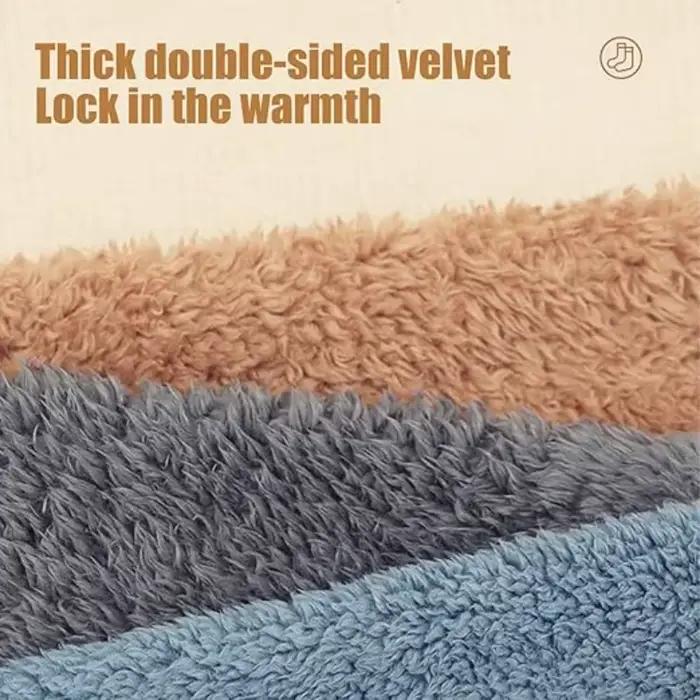 Bas de pieds chauds d'hiver pour femmes et hommes, chaussettes de sommeil multifonctions, doublure polaire douce, réchauffement des pieds pour les vieilles jambes froides
