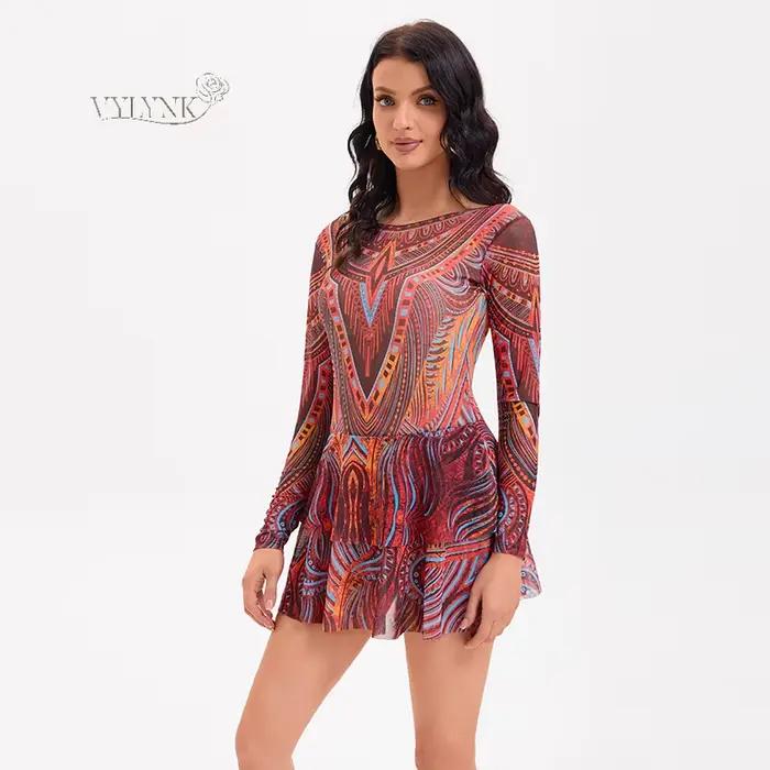 Maillot de bain tatouage à manches longues pour femmes, avec jupe, Protection UV, Protection contre les éruptions cutanées, protection solaire SPF, combinaison de surf, plongée, vêtements de plage
