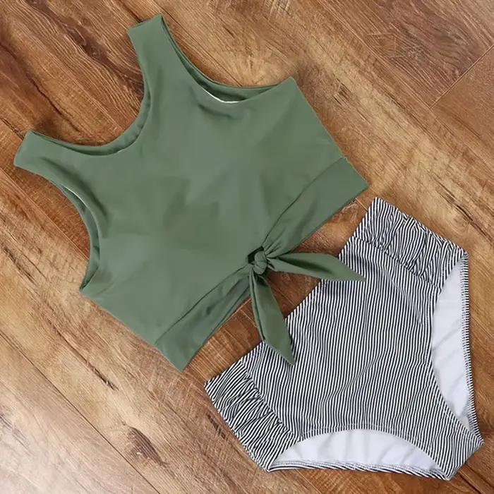Taille haute maillot de bain Bikini 2021 Push Up maillots de bain femmes Sexy maillot de bain femme gilet Bikini ensemble léopard maillot de bain maillots de bain