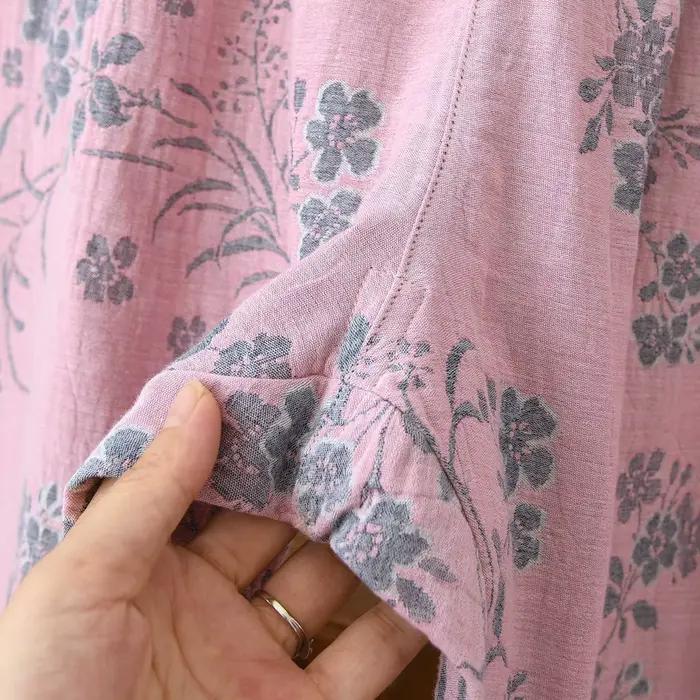 Nouvel ensemble de pyjama 2 pièces pour femme 2026, 100 % coton, pantalon à manches, teint en fil