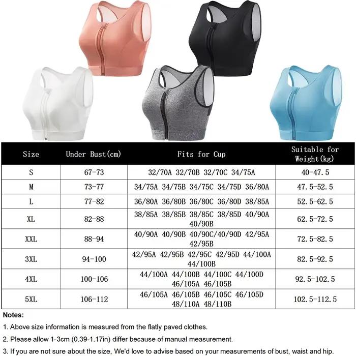 Soutien-gorge de sport grande taille pour femmes, haute résistance, absorbant les chocs, haut de course, fermeture éclair, sans support en acier, sous-vêtements, gilet de Yoga