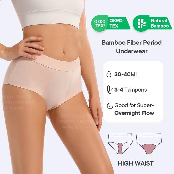 Dámské menstruační kalhotky s vysokým pasem