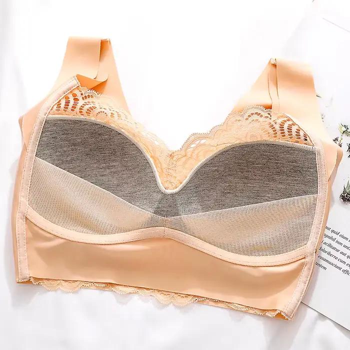 Soutien-gorge sans bretelles Sexy femmes grande taille 5XL 6XL 7XL soutiens-gorge en dentelle pour femmes grande taille gilet soutien-gorge mince brassière pleine tasse sans couture Bralette