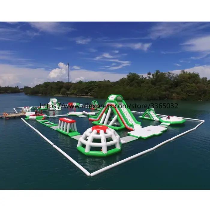 Parc aquatique gonflable géant extérieur pour enfants et adultes