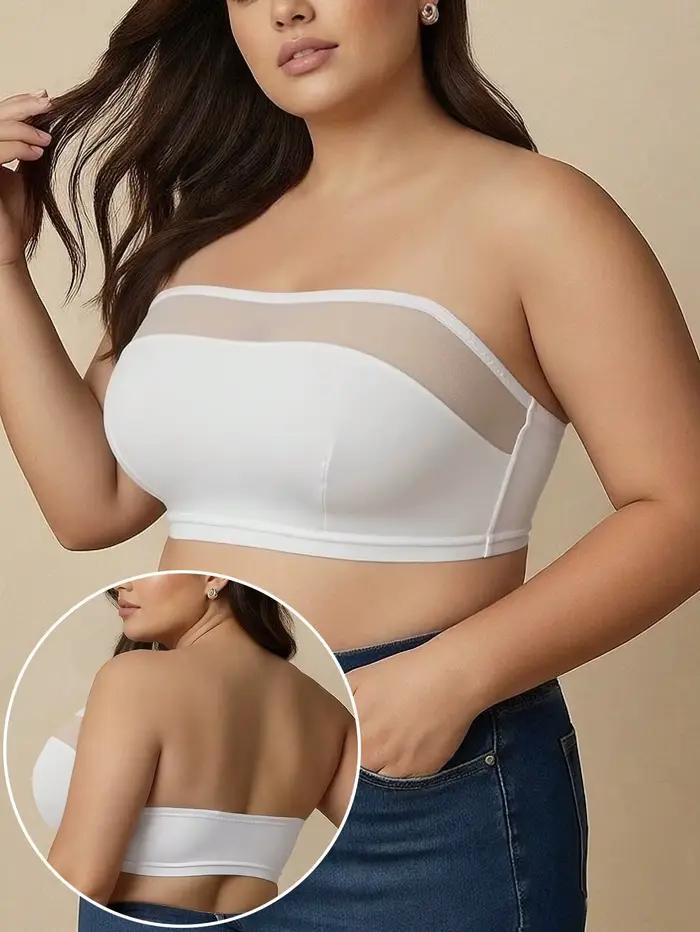 Soutien-gorge bandeau sans bretelles grande taille sans coutures, antidérapant, sans armatures, pour mariage et usage quotidien, soutien-gorge tube de maintien pour poitrine généreuse