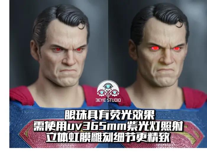 INART 1/6 Yeux mobiles Henry Cavill, soldat masculin, personnages de films populaires, accessoires Bjd Shining Magic Eye pour figurine de 12 pouces