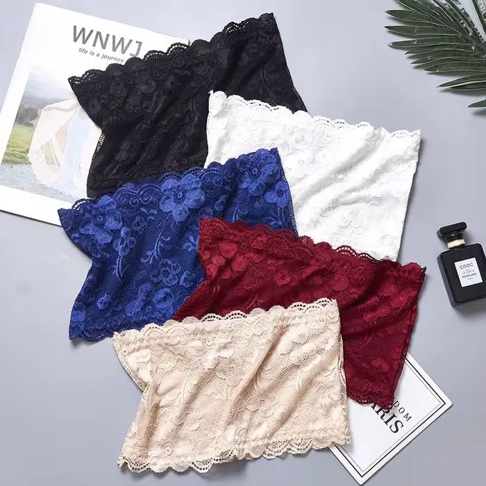 Soutien-gorge sans bretelles en dentelle pour femme, banribWrapped poitrine, bustier tubulaire, sexy, mince, solide, commandé par document, doux, bustier tubulaire, coussretours de poitrine