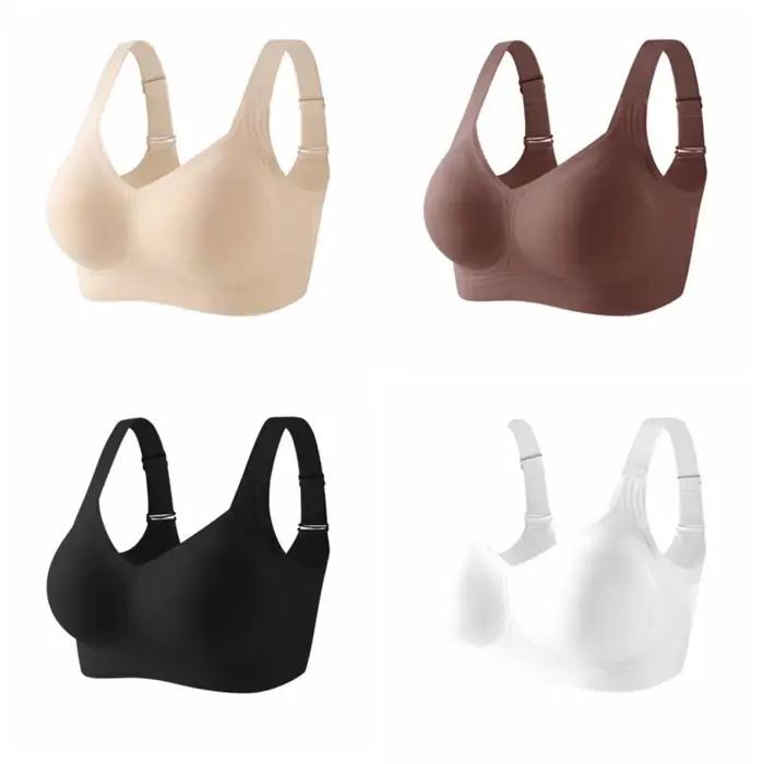 Soutien-gorge sans fil ajustable push-up anti-affaissement pour femme, style débardeur, grande taille, sans couture, pour le yoga
