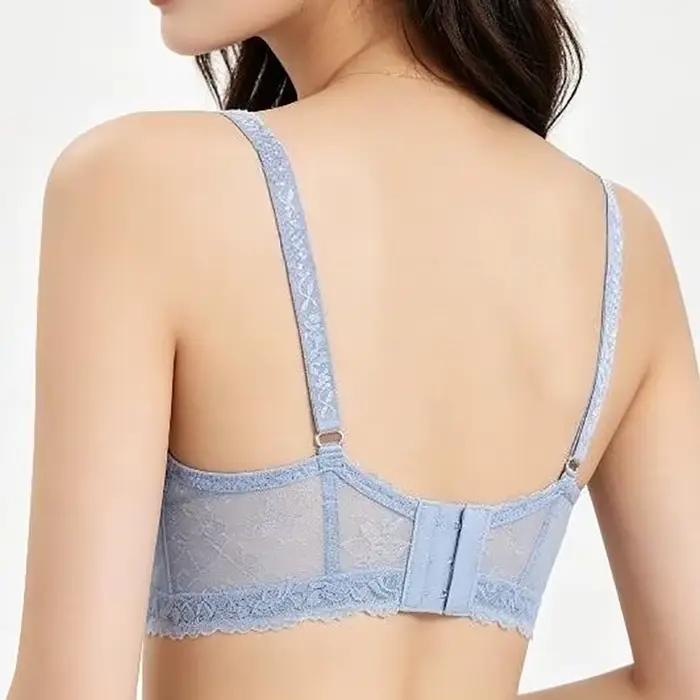 Soutiens-gorge en dentelle pour femmes, tailles 36-44, bonnets B/C, fins, sexy, push-up, respirants, avec armatures, nœud, confortables, pour l'été