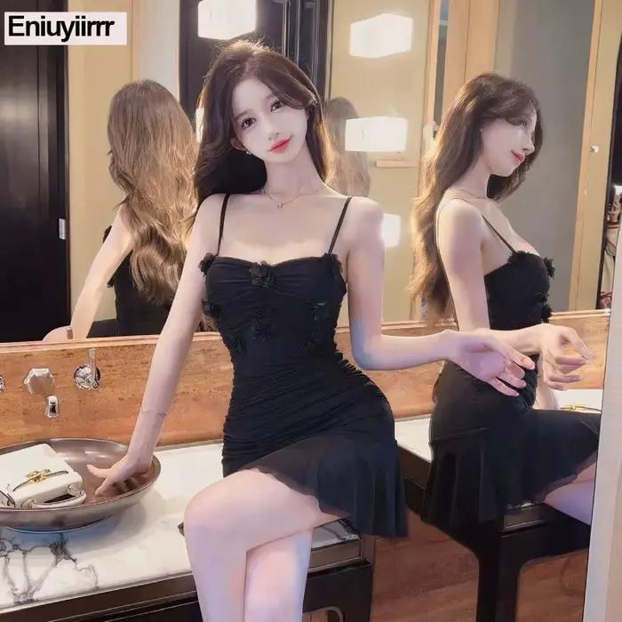Nouvel An 2025 été romantique vacances fête nuit robe sexy soirée nuit coupe ajustée moulante volants envelopper dentelle mini robe de club