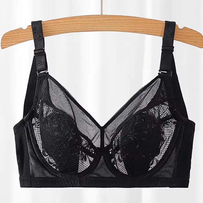 Soutien-gorge à armatures en dentelle pour femmes, soutien-gorge à couverture complète, fil souple, lingerie sexy, bralette push-up, 34, 36, 38, 40, 42, 44, 46, 48 B, C, D, E F