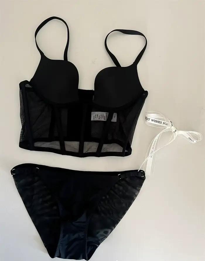 Soutien-gorge noir Sexy en arête de poisson, sous-vêtements avec anneau en acier, soutien-gorge, lingerie, ensemble rassemblement, bralette de grande taille pour femmes