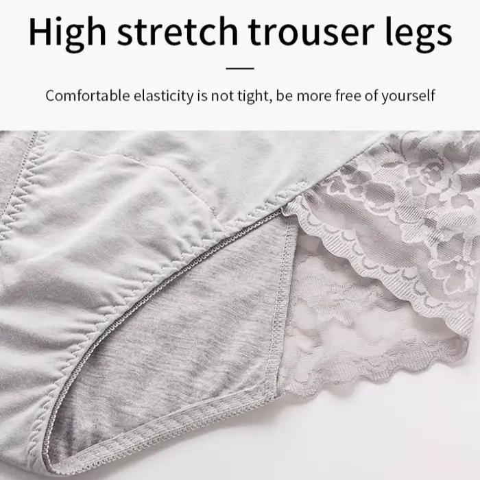 Culotte menstruelle anti-fuite pour femmes, dentelle respirante, sexy, imperméable, taille moyenne, période physiologique, sous-vêtements sans couture