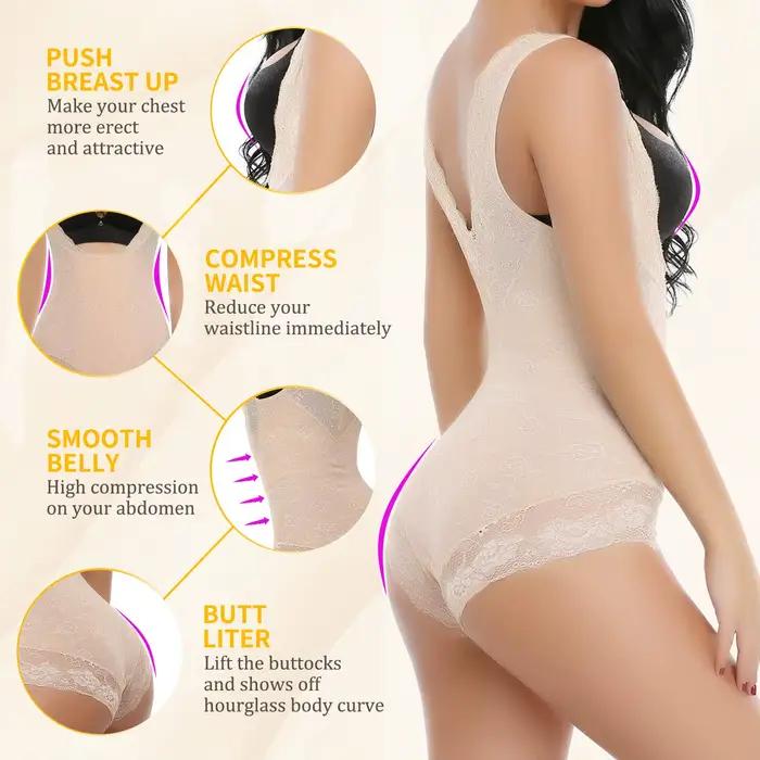 TUNIControl-Combinaison de batterie pour femme, entrejambe ouvert, corset, corps entier, shaper, marijuana ing, sous-vêtements, lève-fesses, culotte, lingerie