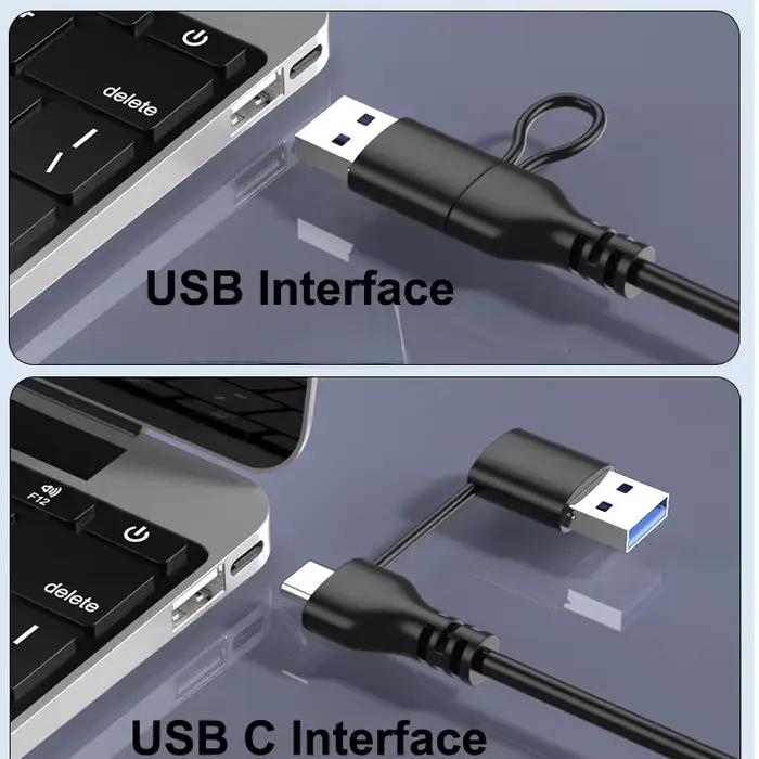 Hub USB 4 en 1 à double interface USBA et USB C